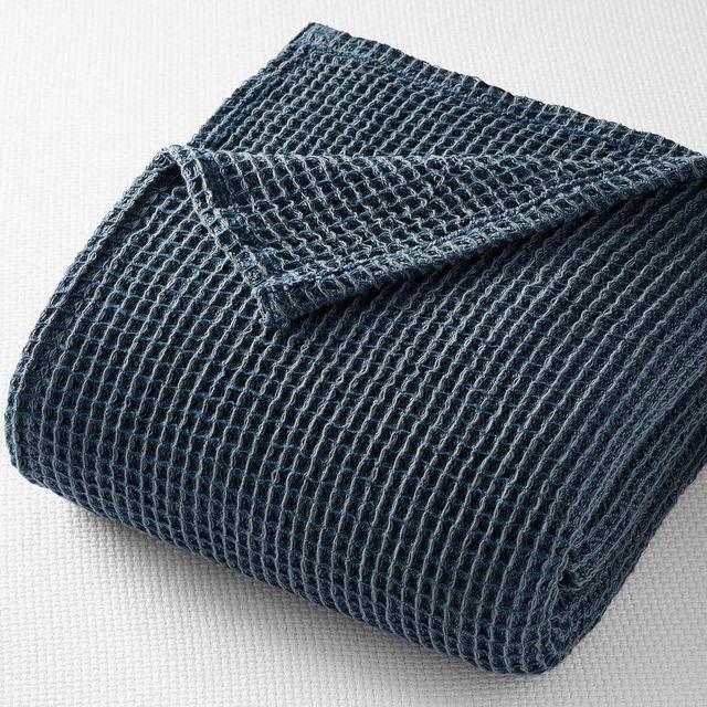 Midnight Waffle Cotton Blanket, King/Cal. King