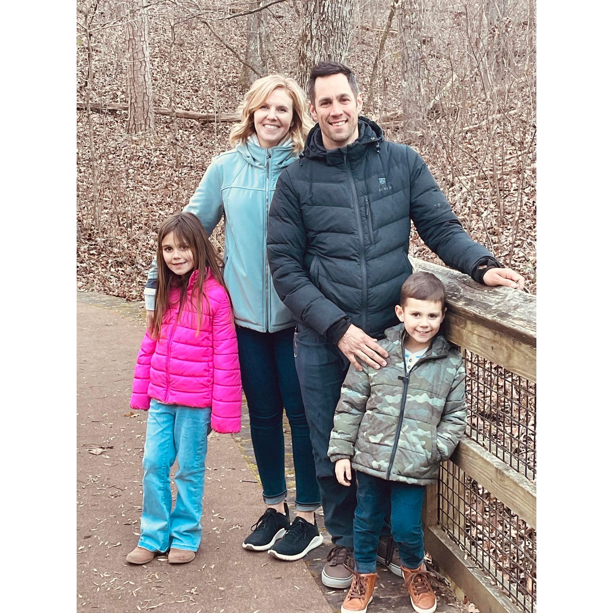 Out for a short walk on the Sabbath Trail in Collegedale.