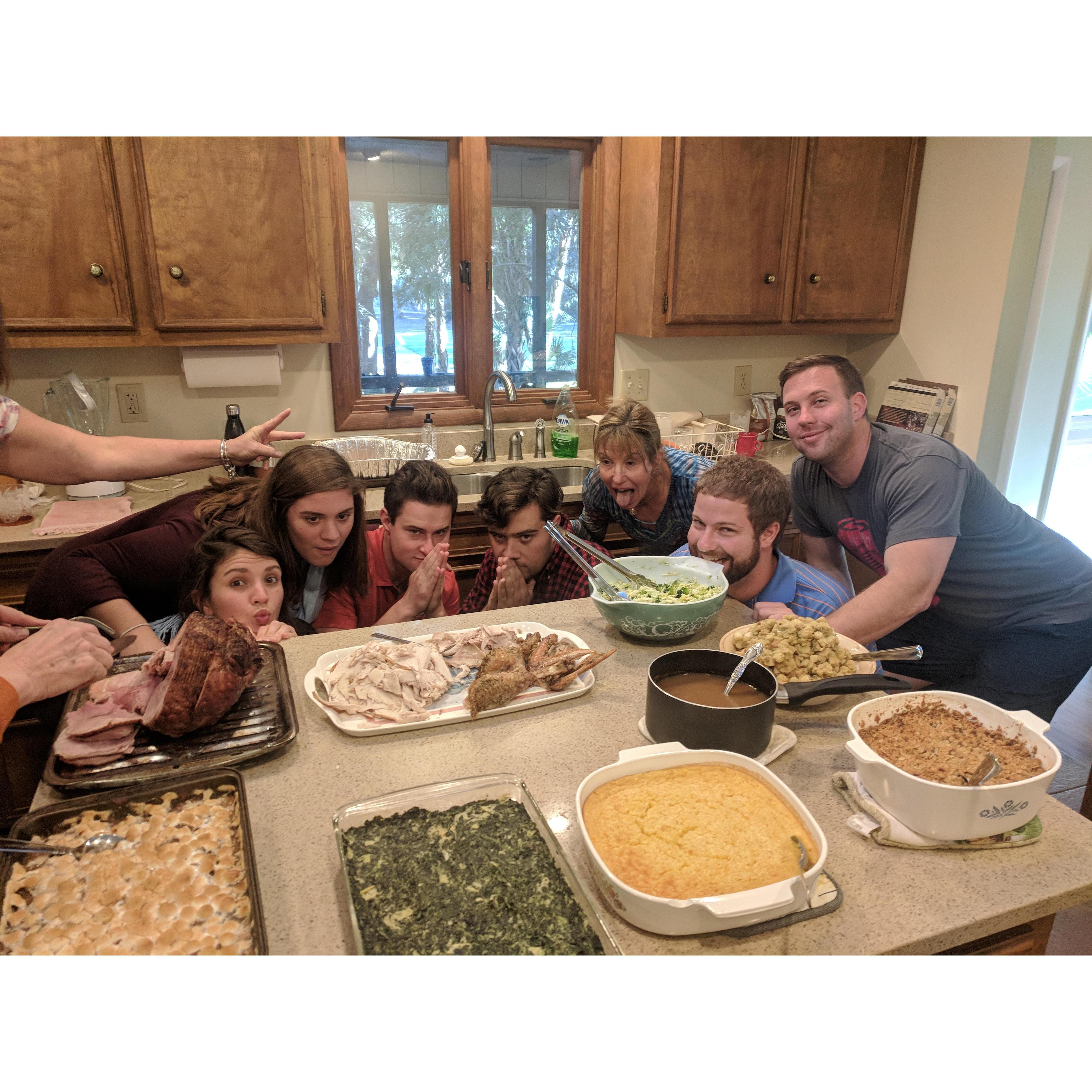 Some of the Maloy crew on thanksgiving at Kiawah.