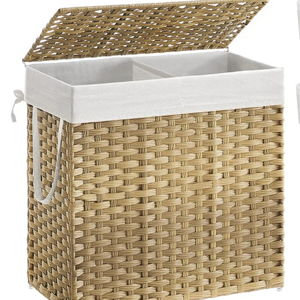 Laundry Hamper with Lid 130L Natural