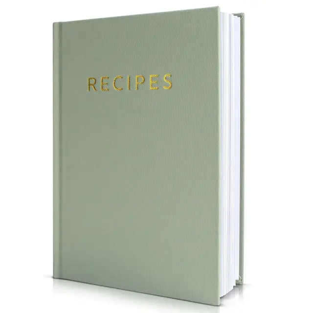 Zicoto - Aesthetic Blank Recipe Book with Waterproof Cover - Simplified Blank Cookbook To Write In Your Own Recipes