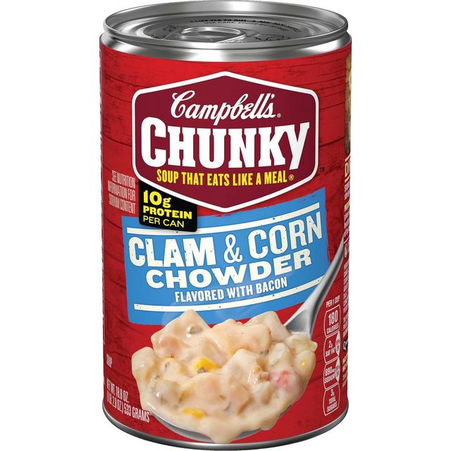 Campbell's Chunky Clam & Corn Chowder with Bacon - 18.8oz