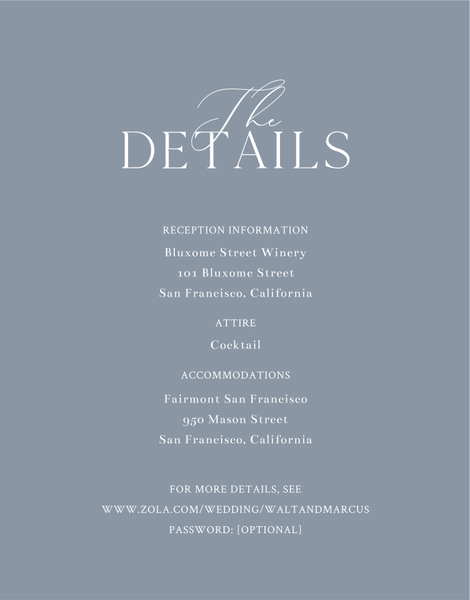 Olaya | Periwinkle Gray | Zola Wedding Enclosure Cards
