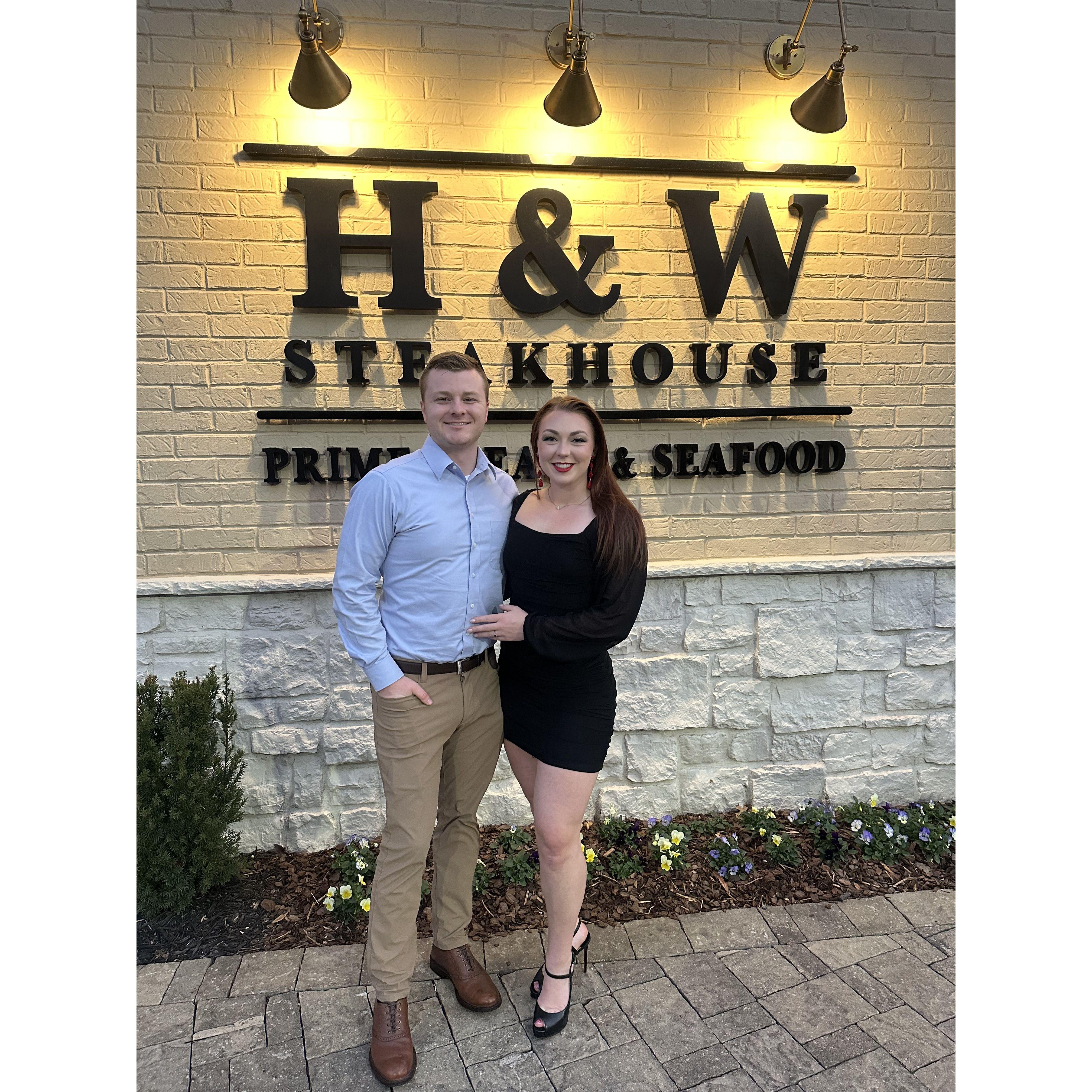 Our 1 year anniversary dinner!