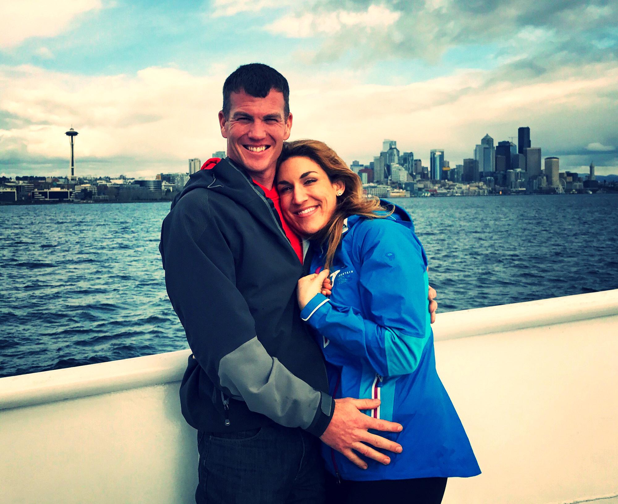 Our first trip together to Seattle, see the Space Needle in the left hand corner. May 2017