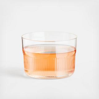 Mid-Ridged Small Drinking Glass, Set of 4