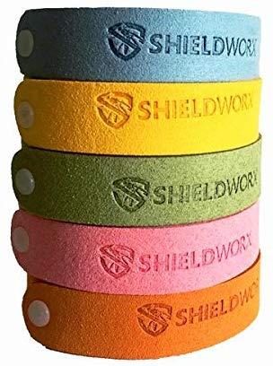 Mosquito Repellent Bracelets - Effective All Natural 100% Plant Based Insect Repellent Microfiber Bands - Pack Of 5 - ShieldWorx By FirstChoice