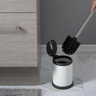 Self Closing Lid Toilet Brush and Holder