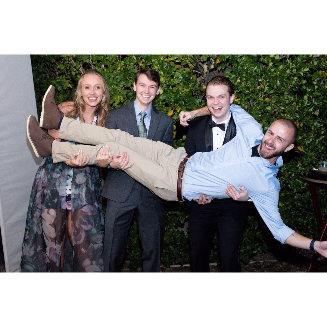We met at a very professional company Christmas party