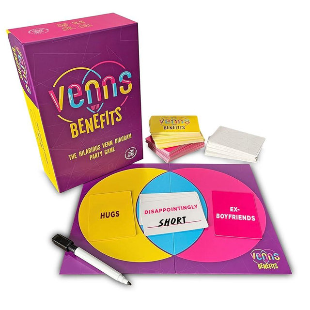 VENNS WITH BENEFITS - The Hilarious Venn Diagram Party Game, for 3+ Creative & Witty Players