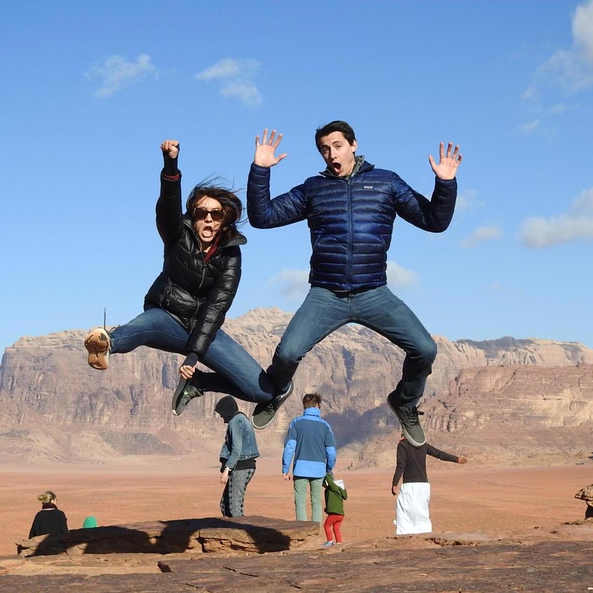 February 2019: Getting some air in the Wadi Rum desert of Jordan
