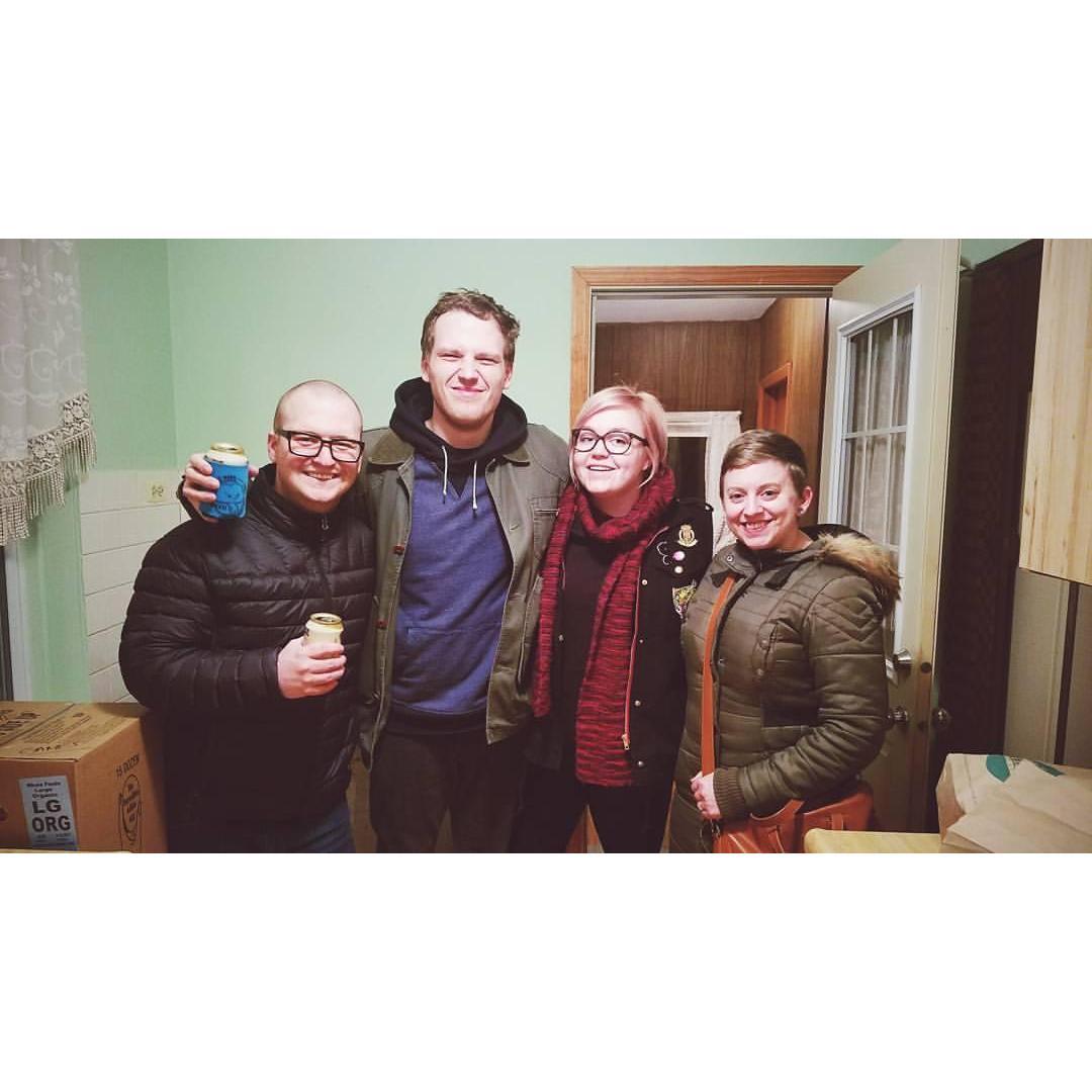 Moving into our first house with Sam and Ryan! April 2017