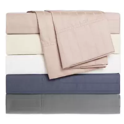 Nestwell™ Pima Cotton 500-Thread-Count Queen Sheet Set in Folkstone Grey Stripe