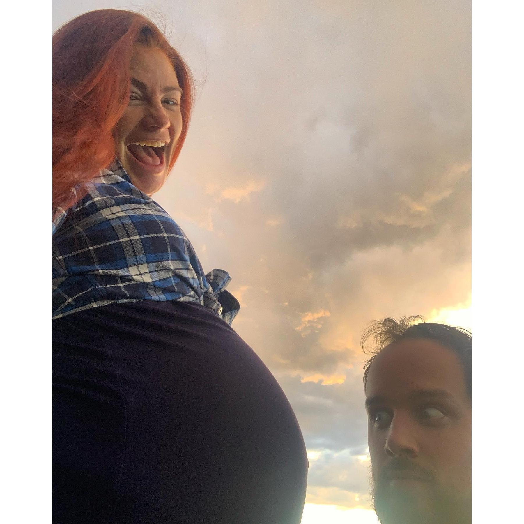 nine months preggo