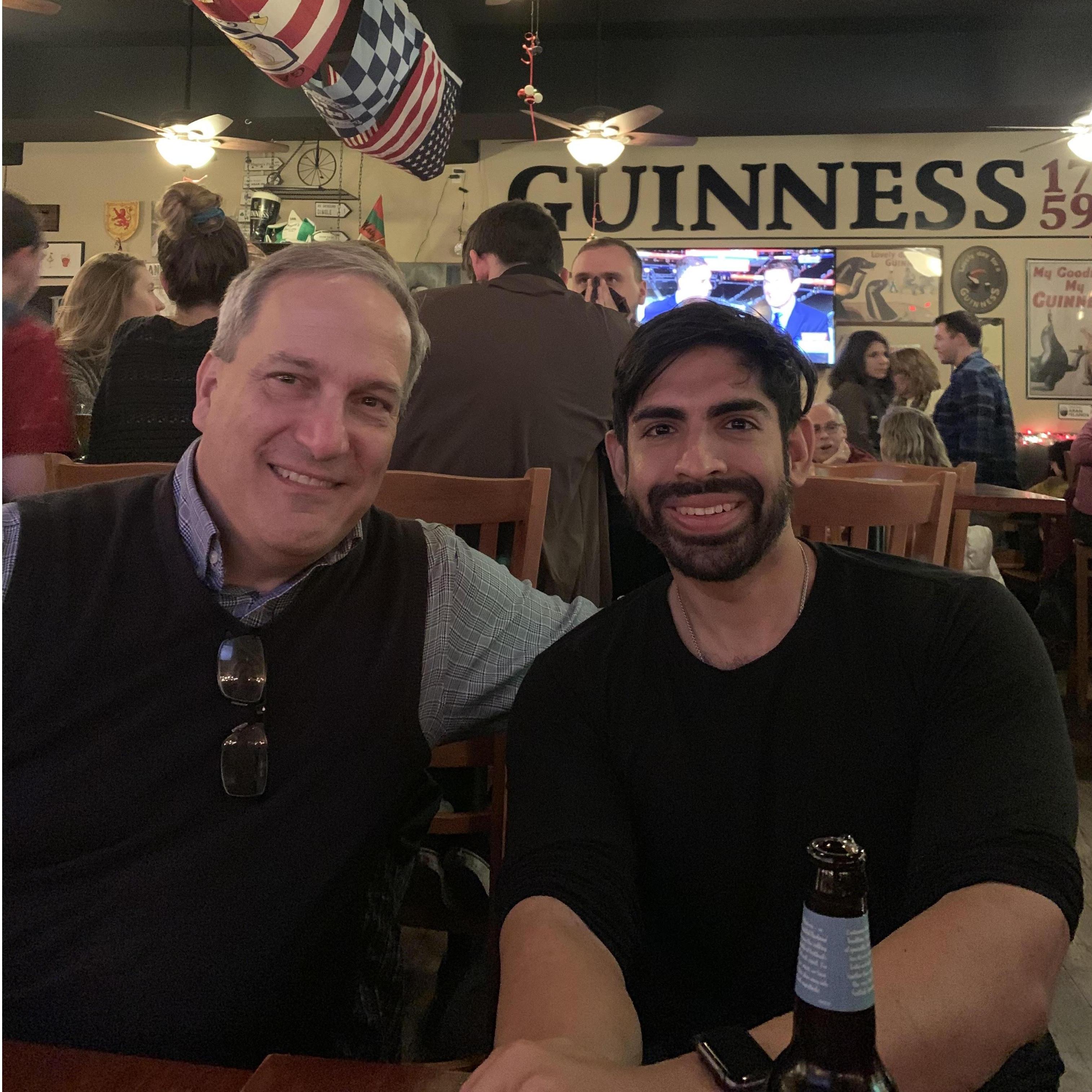 Ana's Dad and Kush out in Downtown Frederick as Ana and Kush introduce him to the craziness of the night before Thanksgiving back home in 2019... it was a blast.