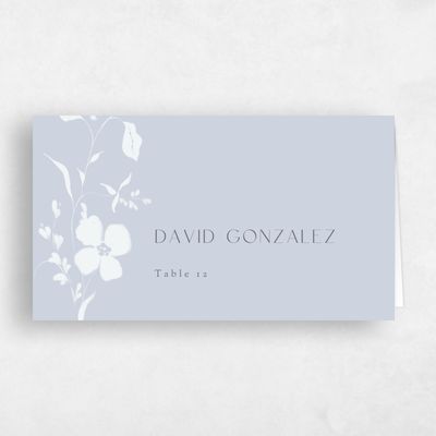 Sweet Blue Wedding Place Card - Lynette