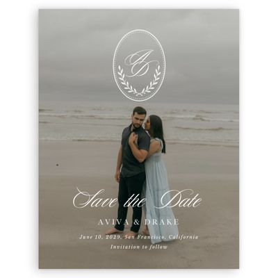 White Wedding Digital Save the Date - Clyde Photo