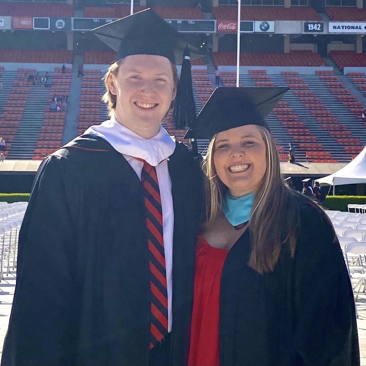 5/14/2021- Campbell and Carter graduate from their Masters' programs at UGA