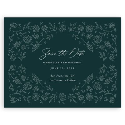Green Wedding Digital Save the Date - Clarian Landscape