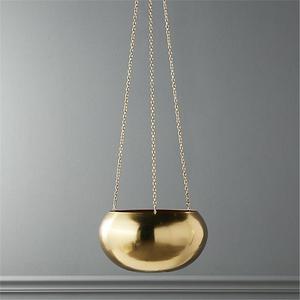 raj gold hanging planter