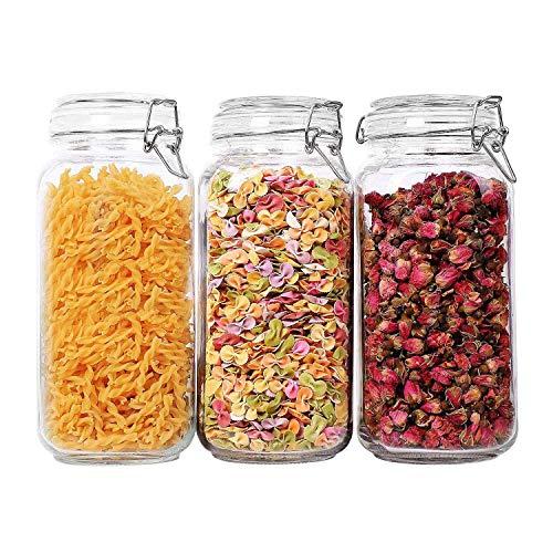 ComSaf Glass Jar with Airtight Lid, Large Food Storage Container, 101 oz