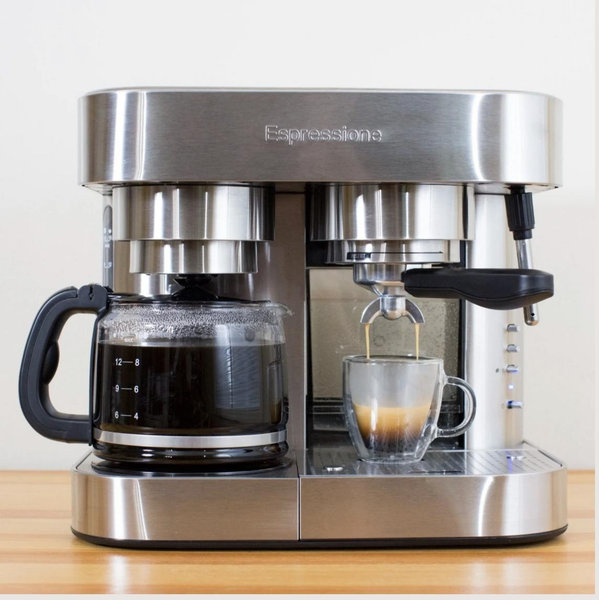 Stainless Steel Combination Pump Espresso Machine with 10-Cup Drip Coffeemaker — Espressione North America