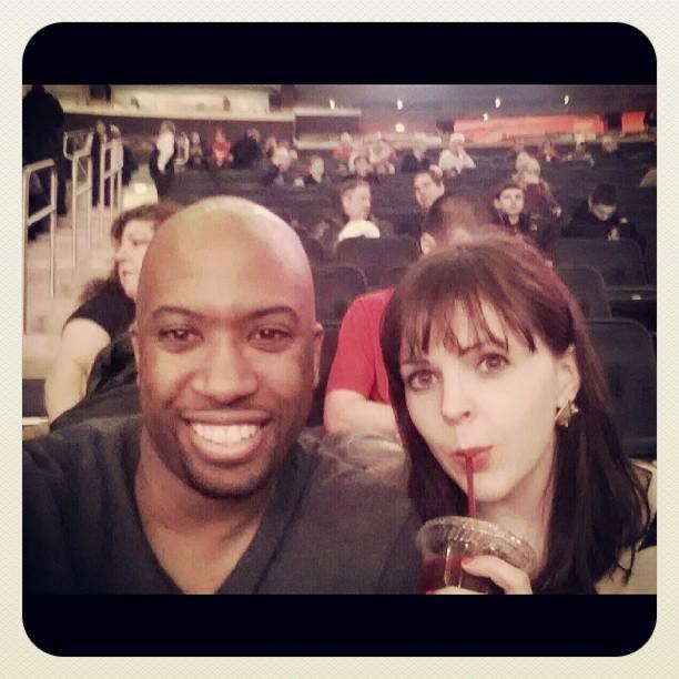 My Valentine's Day gift to Trey in 2014, tickets to a basketball game at Madison Square Garden.