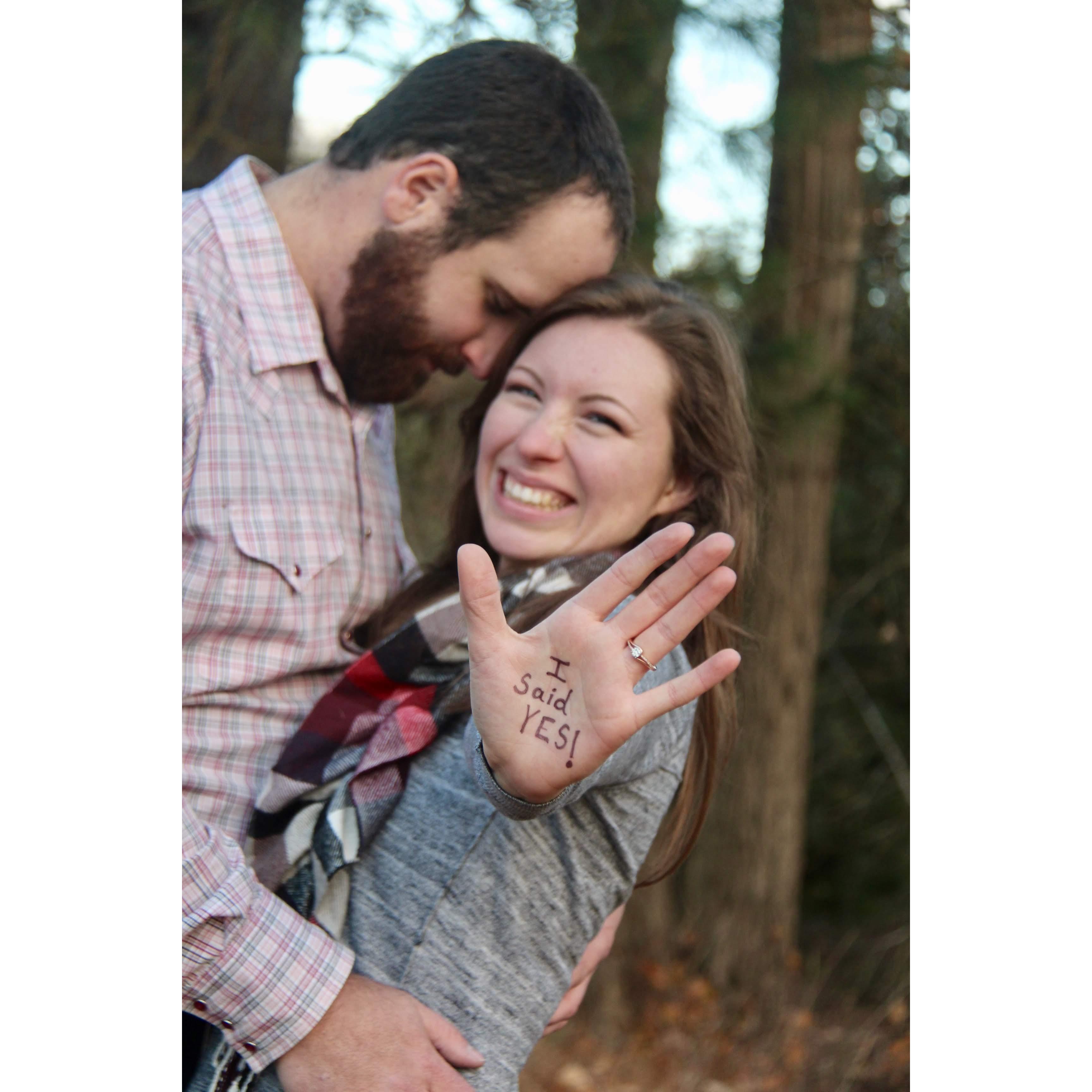 He asked, I said yes!