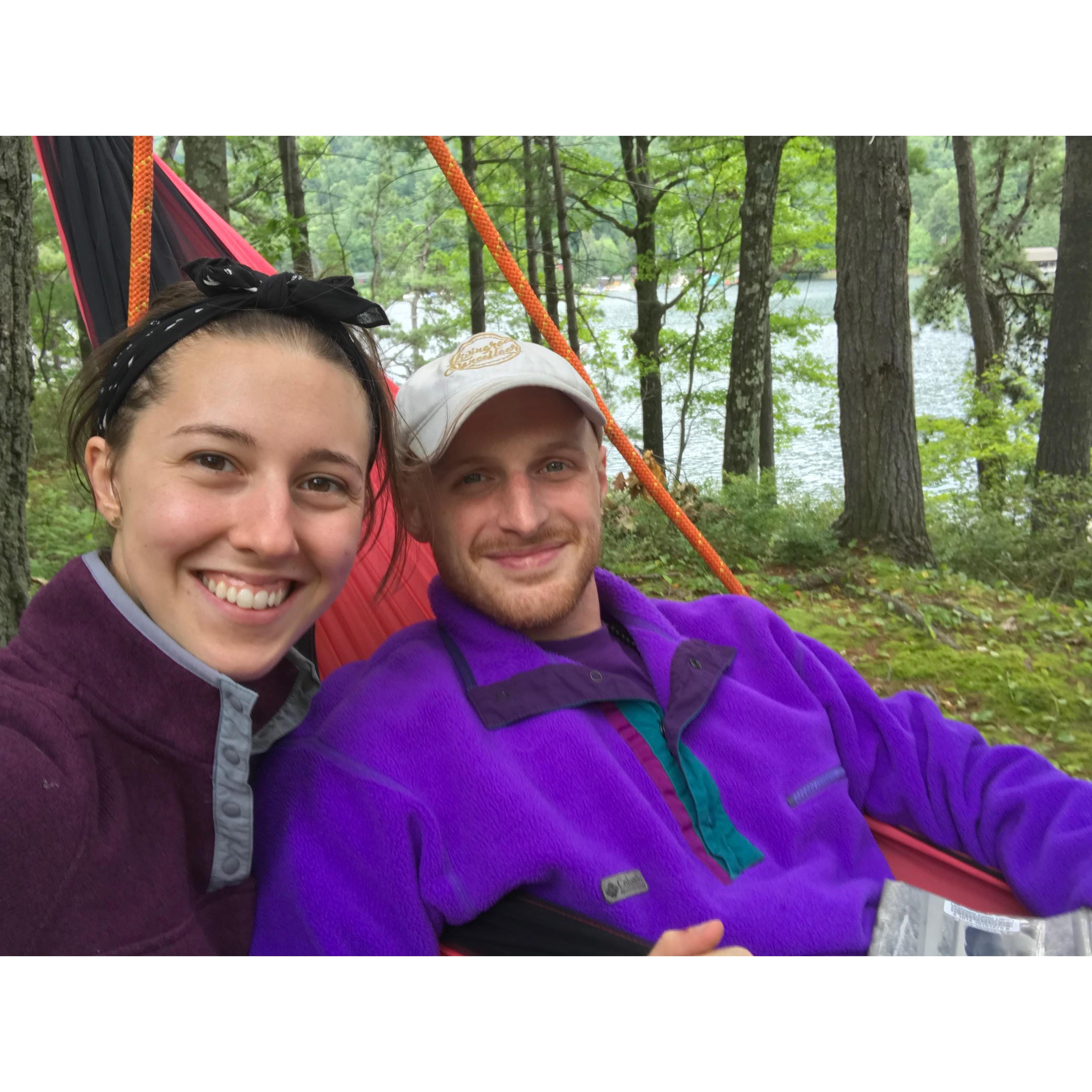 One of our favorite memories, camping on an island in the middle of Lake George