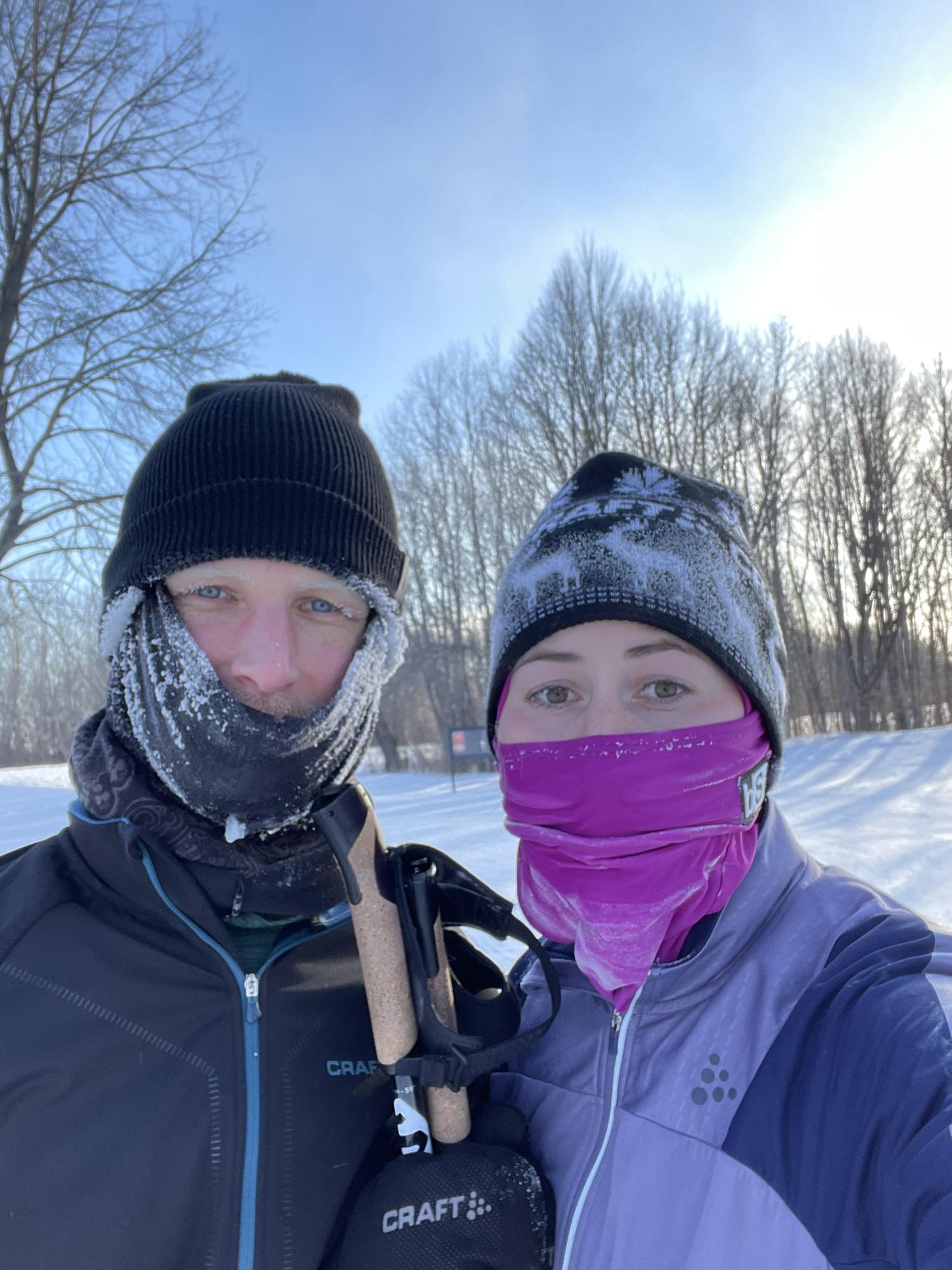Over the years we learned to cross country ski, even on -20 degree days!