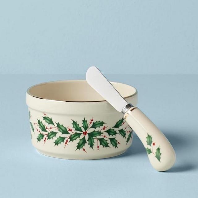 Lenox Holiday Dip Bowl & Spreader