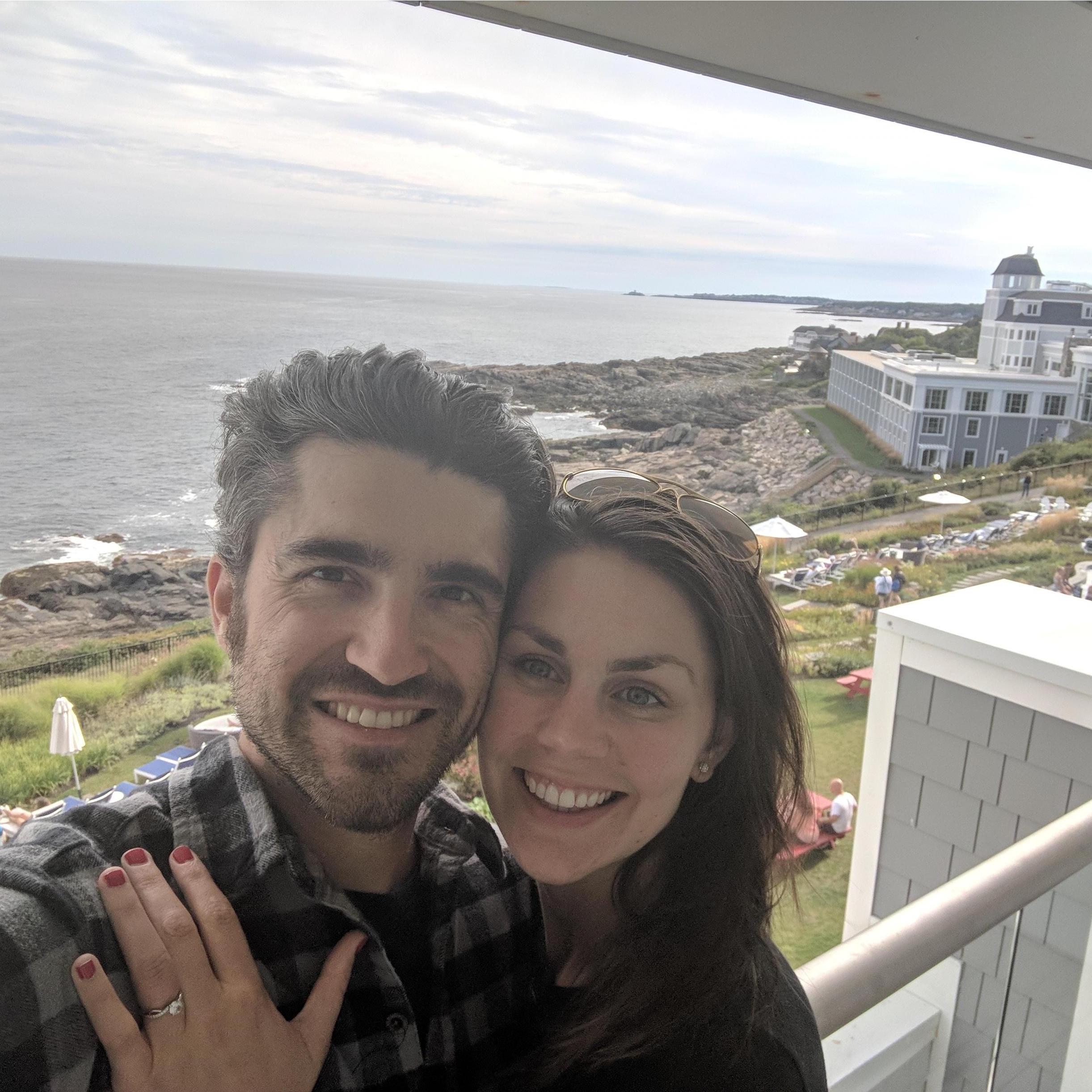 Celebrating our engagement in Maine!