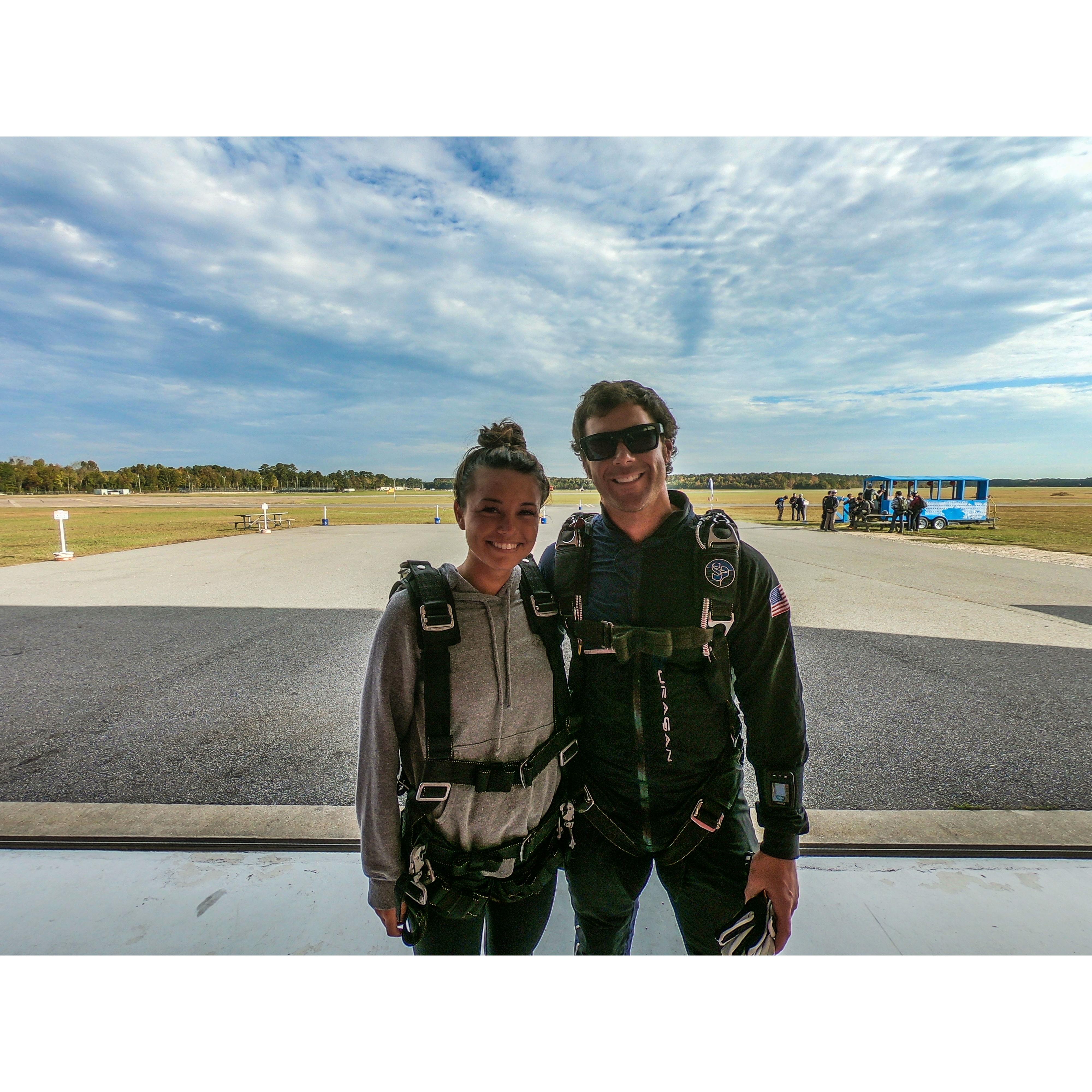 I took her skydiving 