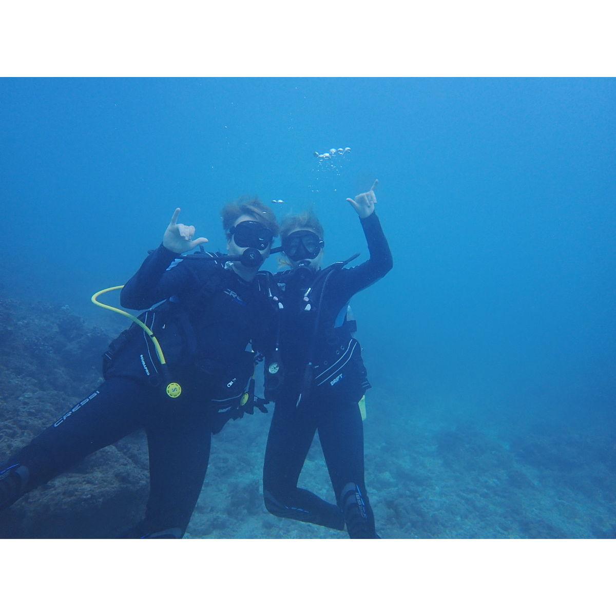 trying to scuba!