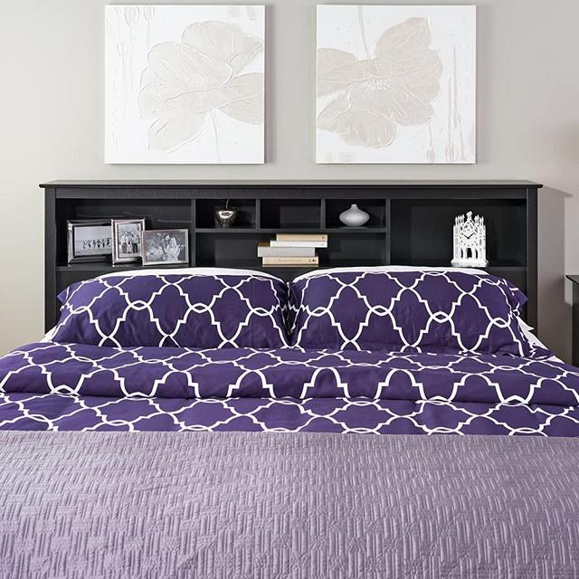 Prepac King Bookcase Headboard, Black