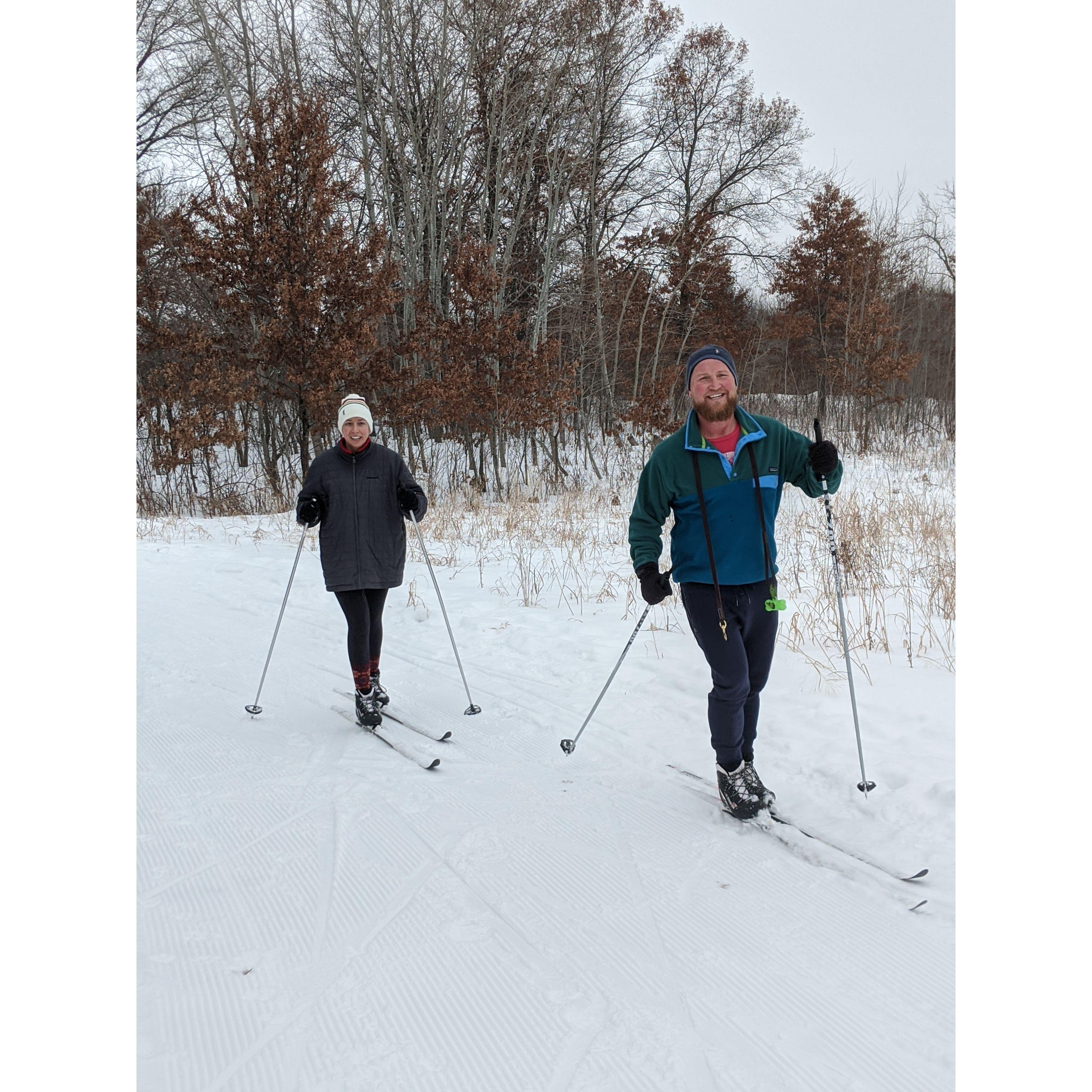 Cross country skiing in MN