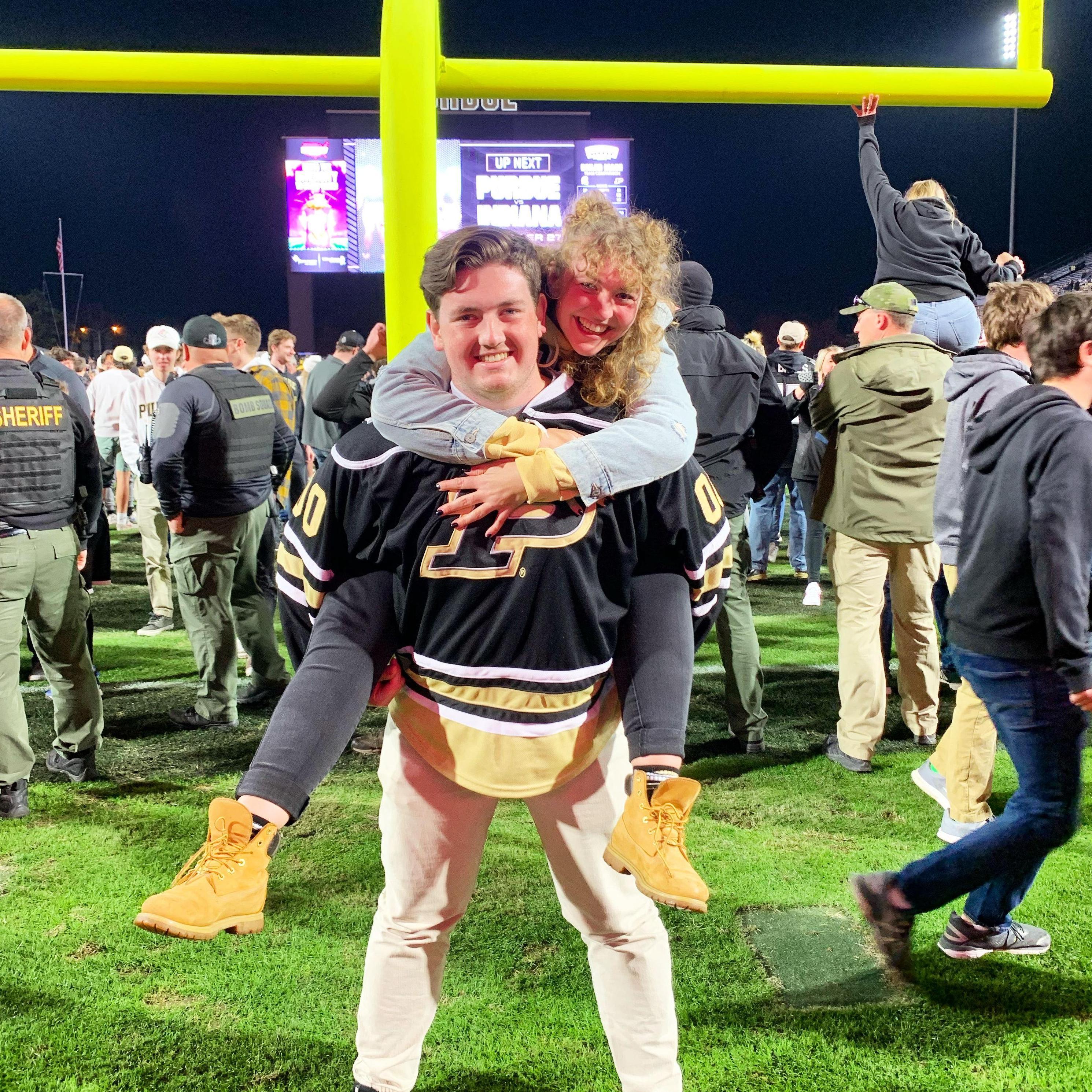 The Boilers beat Michigan State, so of course we stormed the field (November 2021)