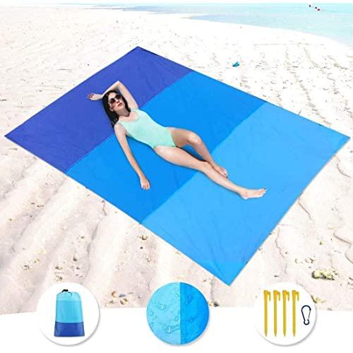 WILLOR Beach Blanket Sandproof 83" X 79" Oversize Outdoor Beach Mat for 6 Adults, Waterproof Picnic Blanket Portable Lightweight Camping Blanket for Travel Camping Picnic Hiking and Music Festival