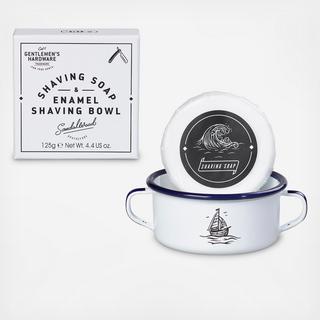 Shaving Soap & Enamel Shaving Bowl