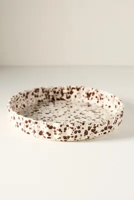 Splatter Portuguese Stoneware Pie Dish