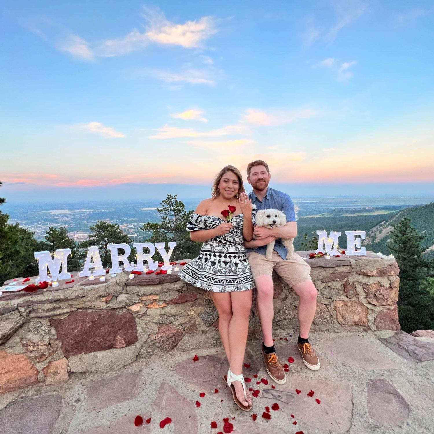 Our little baby Zoe had to be there for the proposal ❤️