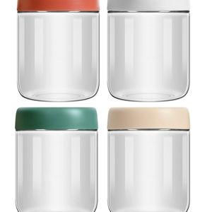 4-Pack Overnight Oats Containers with Lids