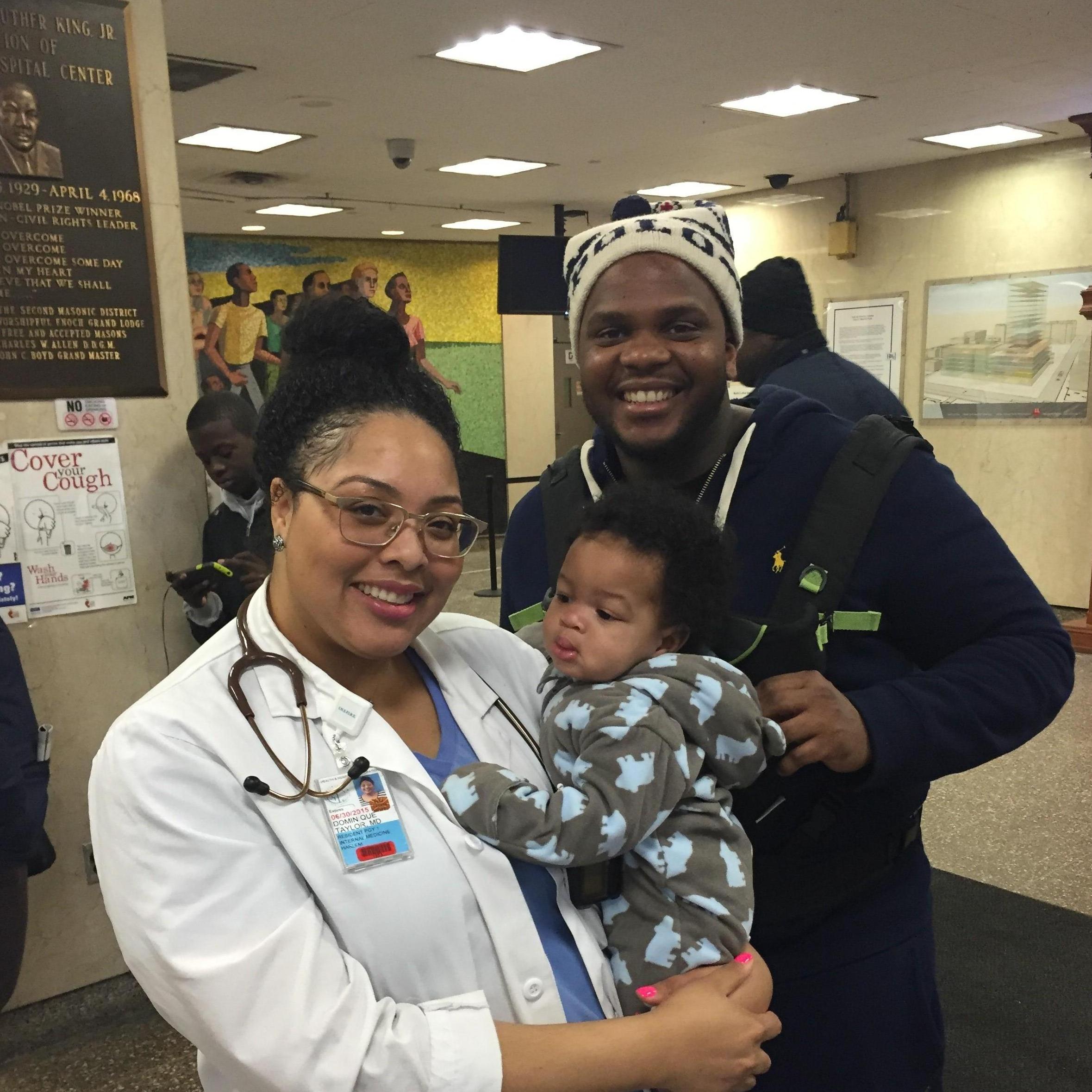 Had some visitors while working as an Intern at Harlem Hospital - Winter 2015