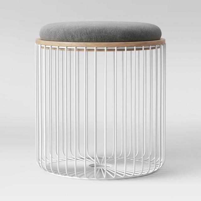 Wire Storage Table and Ottoman White - Room Essentials™