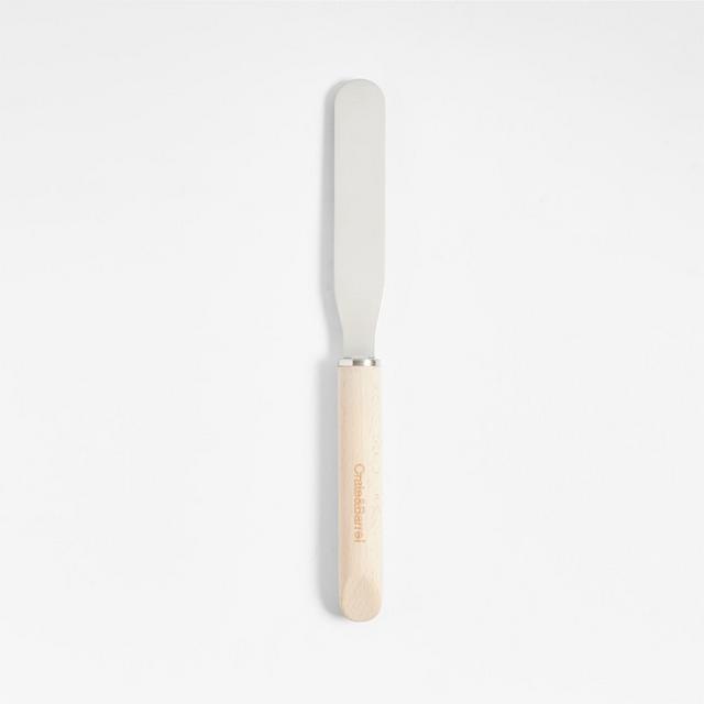 Crate & Barrel Small Straight Icing Spatula with Beechwood Handle