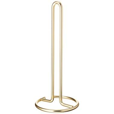 Spectrum Diversified Euro Paper Towel Holder Roll Dispenser Stand for Kitchen Countertop & Dining Room Table, Gold