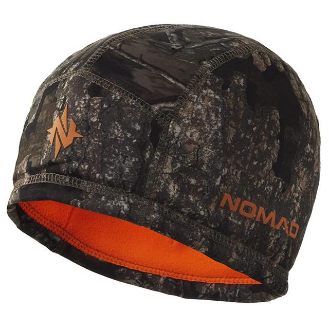 Nomad Men's Reversible Camo/Hunters Orange Fleece Beanie