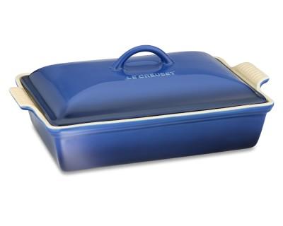 Le Creuset Heritage Stoneware Rectangular Covered Casserole, Lapis