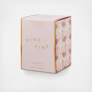 Fa La Pink Pine Boxed Glass Candle