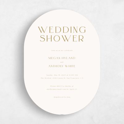 Oval Wedding Wedding Shower Invitation - Hodgson
